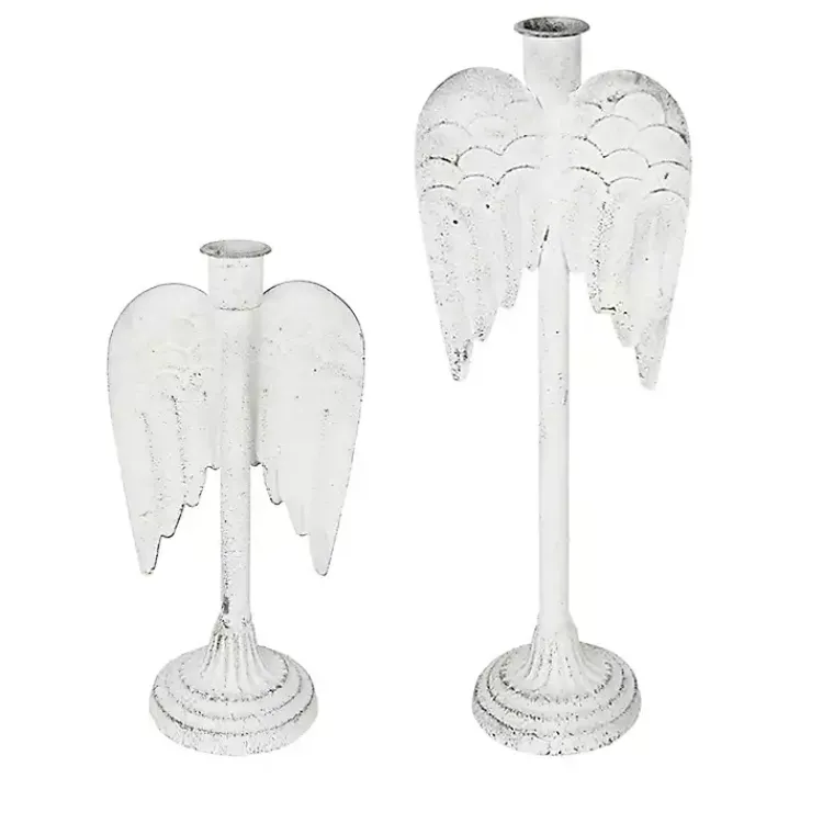 New Angel Wing Taper Candle Holders, Set of 2 Christmas Decorations