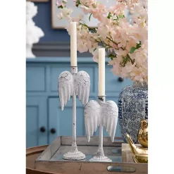 New Angel Wing Taper Candle Holders, Set of 2 Christmas Decorations