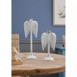 New Angel Wing Taper Candle Holders, Set of 2 Christmas Decorations
