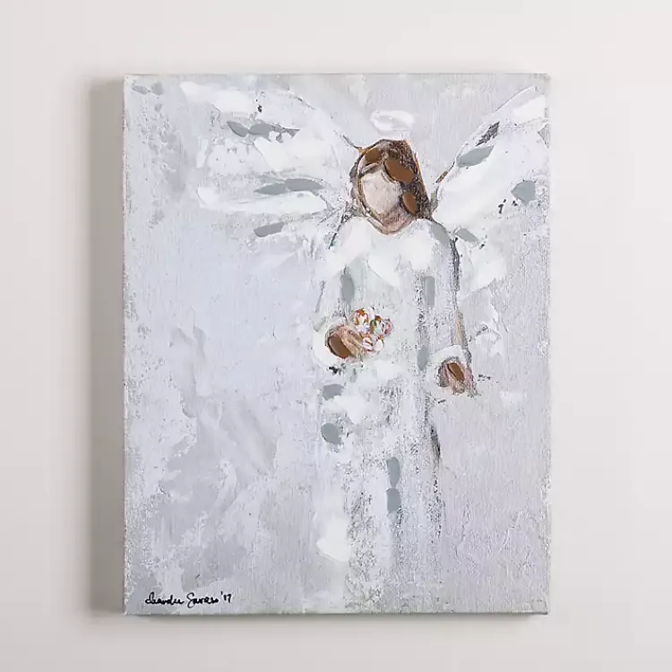 Kirklands Home Canvas Art|Angel with Bouquet Canvas Art Print