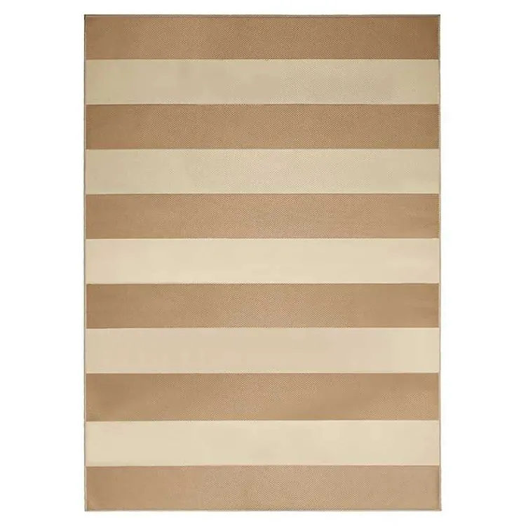 Kirklands Home Area Rugs|Anika Natural Striped Washable Area Rug, 5x7