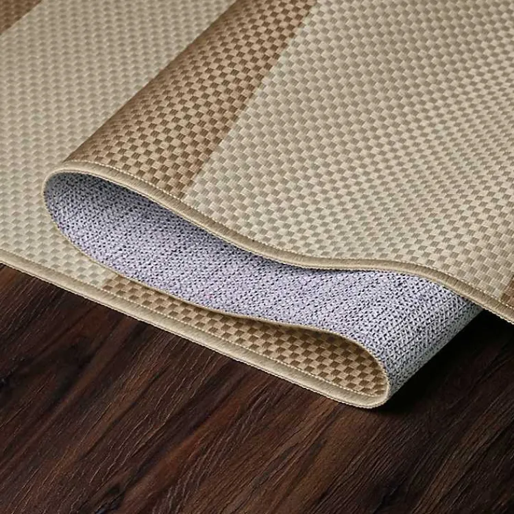 Kirklands Home Area Rugs|Anika Natural Striped Washable Area Rug, 5x7