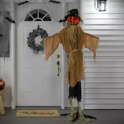 Clearance Animated Jack-O-Lantern Scarecrow Decoration Halloween