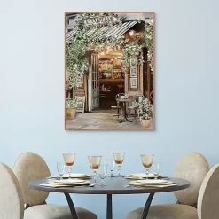Kirklands Home Canvas Art|Annabella Parisian Bistro Framed Canvas Art Print