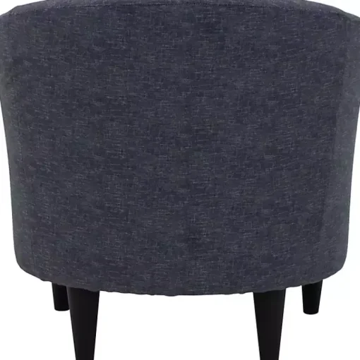 Kirklands Home Accent Chairs|Anthracite Aston Barrel Accent Chair Blue