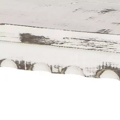 Kirklands Home Benches & Ottomans|Antiquated Farmhouse Shelf Bench White