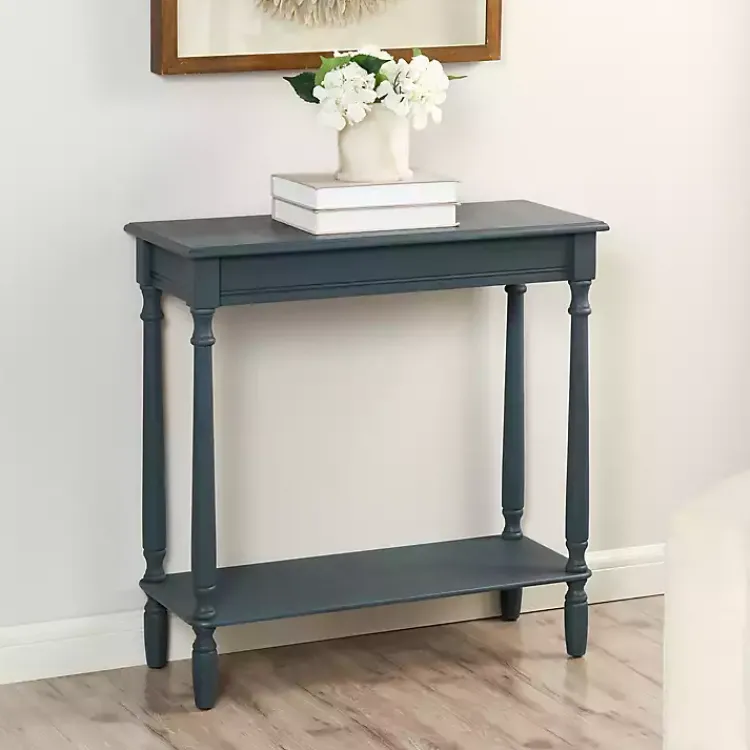 Kirklands Home Console Tables|Antique Wood Rachel Console Table Blue