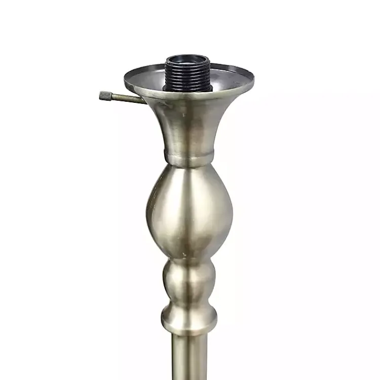 Kirklands Home Floor Lamps|Antique Brass and Marbleized Glass Torchiere Gray