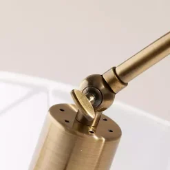 Kirklands Home Table Lamps|Antique Brass Arc Table Lamp White