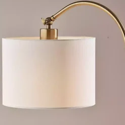 Kirklands Home Table Lamps|Antique Brass Arc Table Lamp White