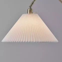 Kirklands Home Floor Lamps|Antique Brass Curved Arch Floor Lamp White