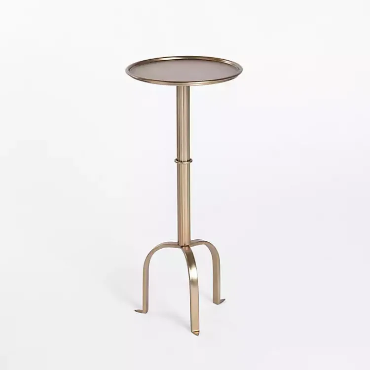 Kirklands Home Accent & End Tables|Antique Brass Metal Tripod Cocktail Table Gold