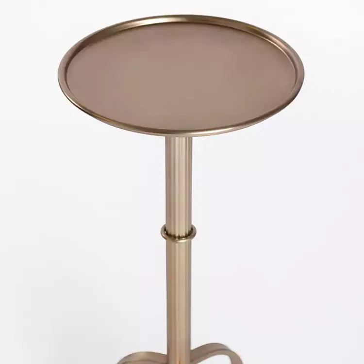Kirklands Home Accent & End Tables|Antique Brass Metal Tripod Cocktail Table Gold