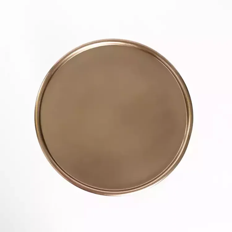 Kirklands Home Accent & End Tables|Antique Brass Metal Tripod Cocktail Table Gold