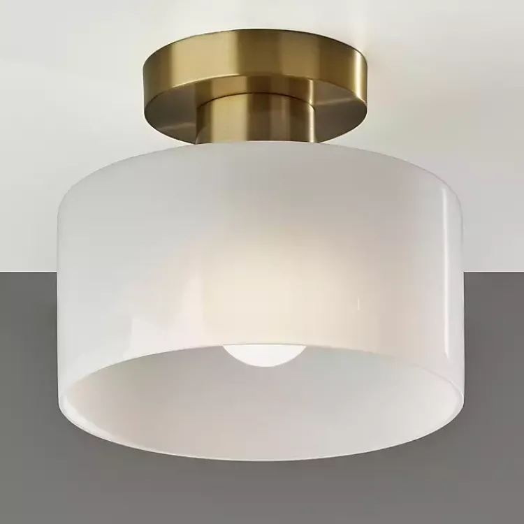 Kirklands Home Flush Mount Lighting|Antique Brass Rhodes Flush Mount Light Gold