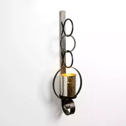 Online Antique Bronze Metal and Glass Wall Sconce Sconces