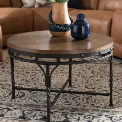 Kirklands Home Coffee Tables|Antique Bronze Round Coffee Table
