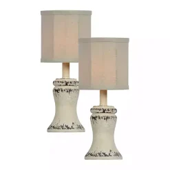 Kirklands Home Table Lamps|Antique Cream Bella Mini Lamps, Set of 2 White