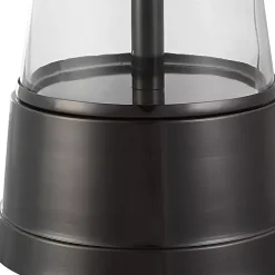 Kirklands Home Table Lamps|Antique Dark Nickel Cone Base Table Lamp Gray