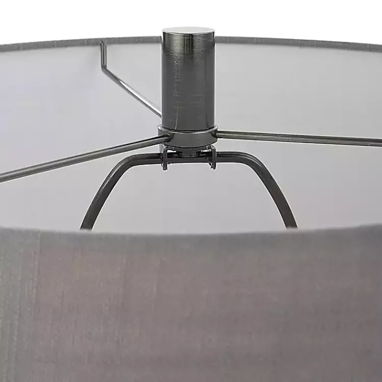 Kirklands Home Table Lamps|Antique Dark Nickel Cone Base Table Lamp Gray