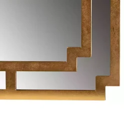 Kirklands Home Decorative Mirrors|Antique Gold Geometric Overlay Wall Mirror