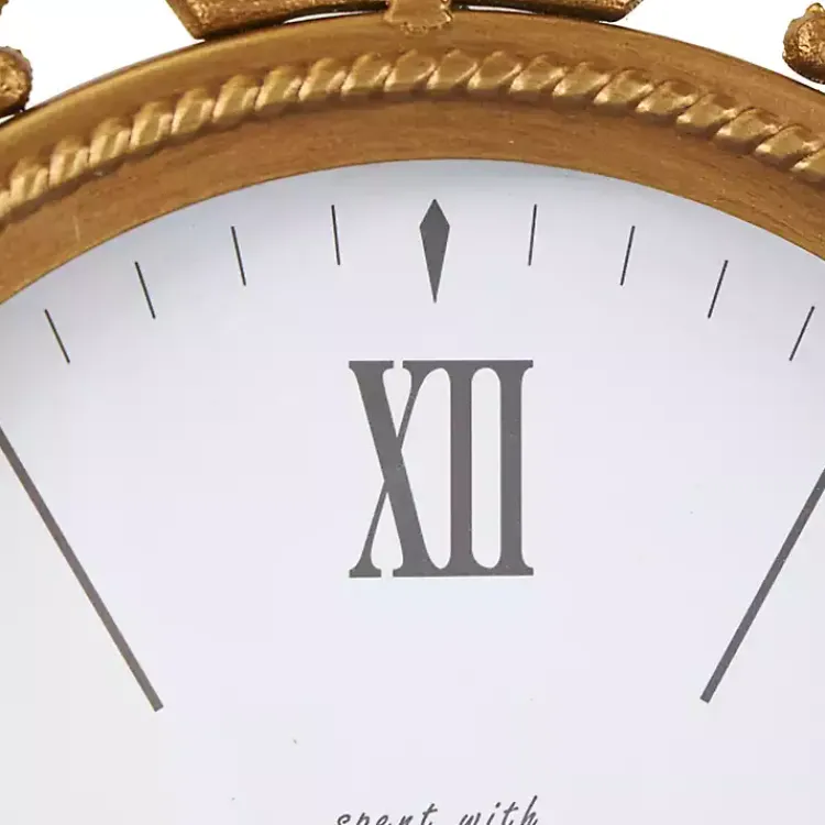 Kirklands Home Clocks|Antique Gold Metal Scroll Wall Clock