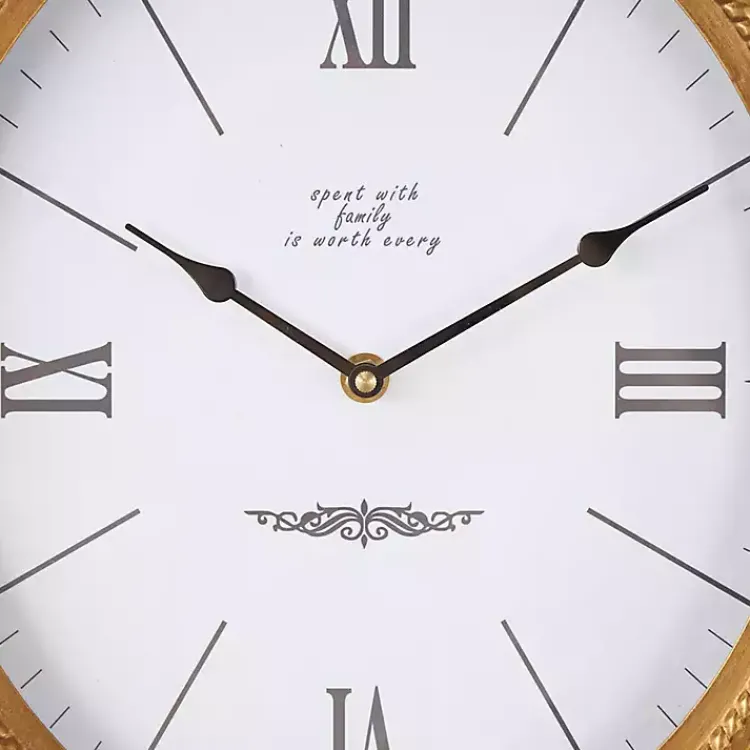 Kirklands Home Clocks|Antique Gold Metal Scroll Wall Clock