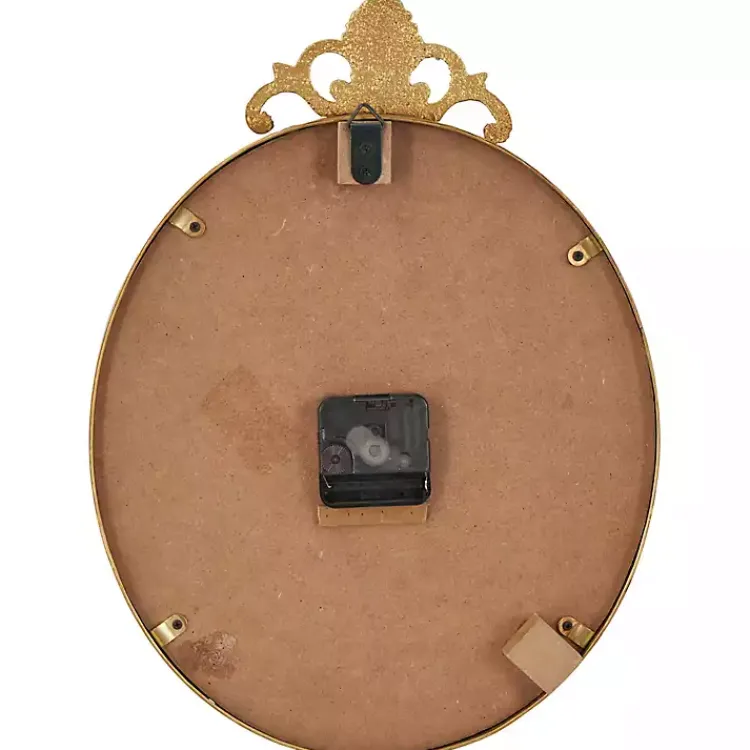 Kirklands Home Clocks|Antique Gold Metal Scroll Wall Clock