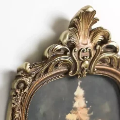 New Antique Gold Winter Tree Framed Art Print Christmas Art & Wall Decor