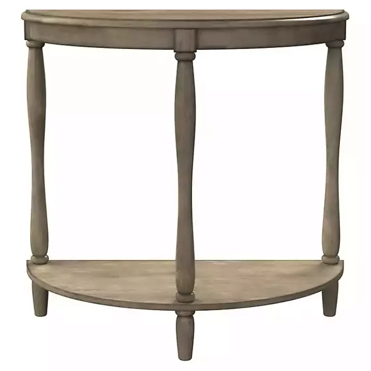 Kirklands Home Console Tables|Antique Demilune Side Table Gray