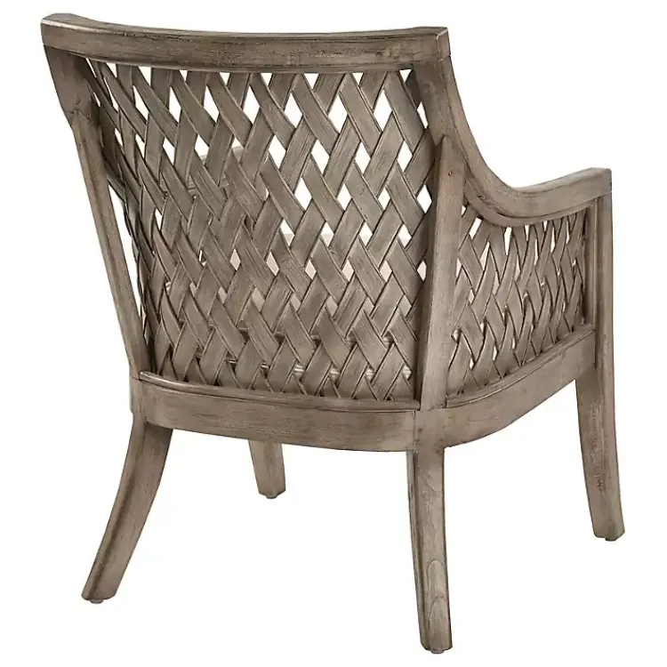 Kirklands Home Accent Chairs|Antique Preston Woven Accent Chair Gray