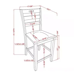 Kirklands Home Bar Stools & Counter Height Stools|Antique Wood Counter Stools, Set of 2 Gray