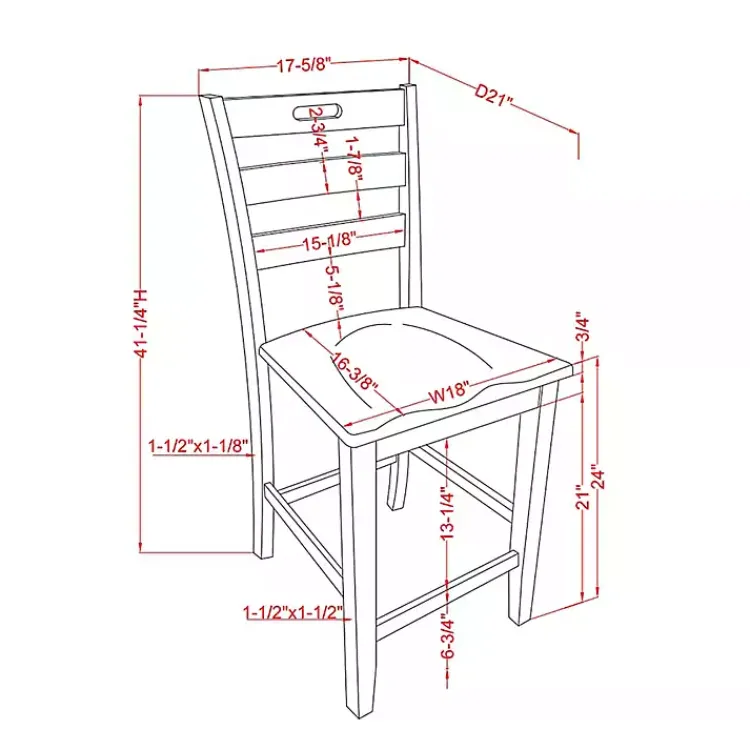 Kirklands Home Bar Stools & Counter Height Stools|Antique Wood Counter Stools, Set of 2 Gray