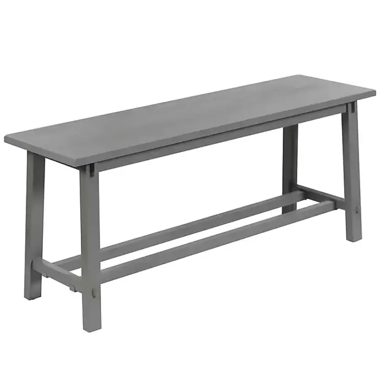Kirklands Home Benches & Ottomans|Antique Wood Noah Bench Gray