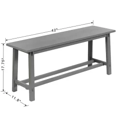 Kirklands Home Benches & Ottomans|Antique Wood Noah Bench Gray