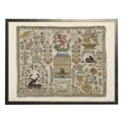 Kirklands Home Framed Art|Antique Nature Sampler Framed Wall Art Tan