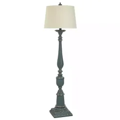 Kirklands Home Floor Lamps|Antique Navy Bourgault Floor Lamp Blue