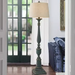 Kirklands Home Floor Lamps|Antique Navy Bourgault Floor Lamp Blue