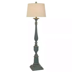 Kirklands Home Floor Lamps|Antique Navy Bourgault Floor Lamp Blue