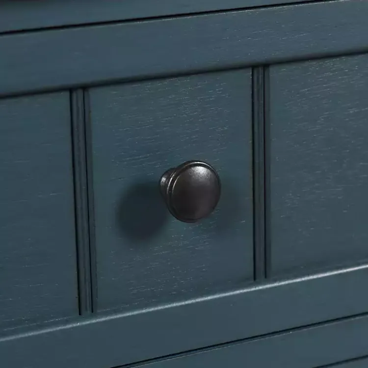 Kirklands Home Accent & End Tables|Antique Navy 3-Drawer Winnie Accent Table Blue