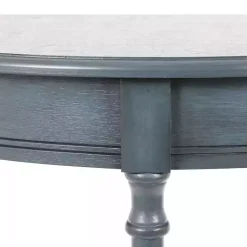 Kirklands Home Console Tables|Antique Navy Half Round Console Table Blue