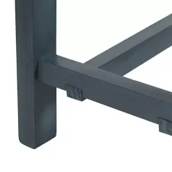 Kirklands Home Benches & Ottomans|Antique Navy Wood Noah Bench Blue