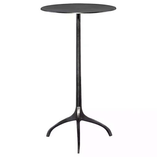 Kirklands Home Accent & End Tables|Antique Nickel Round Tripod Accent Table Gray