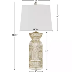 Kirklands Home Table Lamps|Antique Textured Glass Luxuria Table Lamp Silver