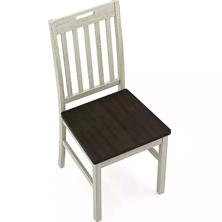 Kirklands Home Dining Chairs|Antique Slatted Back Dining Chairs, Set of 2 White