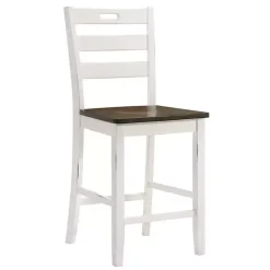 Kirklands Home Bar Stools & Counter Height Stools|Antique Wood Counter Stools, Set of 2 White