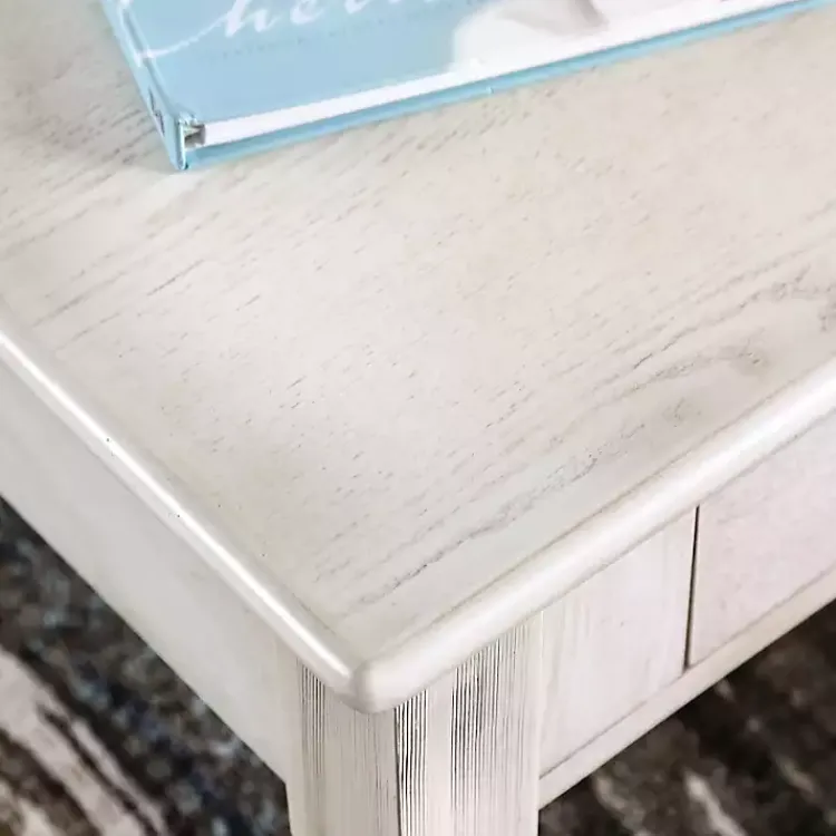 Kirklands Home Coffee Tables|Antique Wood 4-Drawer Heather Coffee Table White