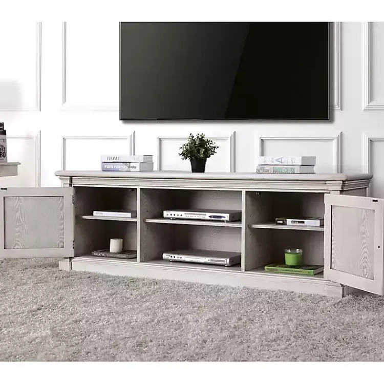 Kirklands Home Tv Stands & Media Consoles|Antique Wood Farmhouse Media Cabinet White