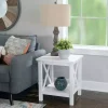 Kirklands Home Accent & End Tables|Antique White X Side Frame Accent Table