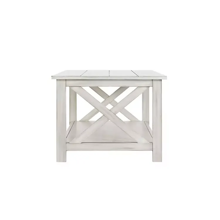 Kirklands Home Coffee Tables|Antique washed Wood Coffee Table White